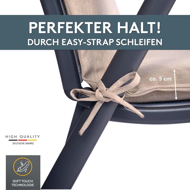 Detalle 2 de LILENO HOME Cojín para Silla de Jardín 🌿 Cómodo y Antideslizante