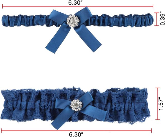 Thumbnail 3 de MWOOT Liga Nupcial Azul Elástica para la Novia 💍