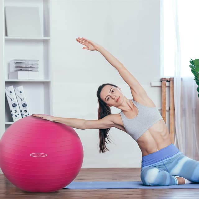 Thumbnail 6 de Fitvids Anti-Burst Exercise Ball for Fitness, Yoga, Pilates (with Quick Pump)