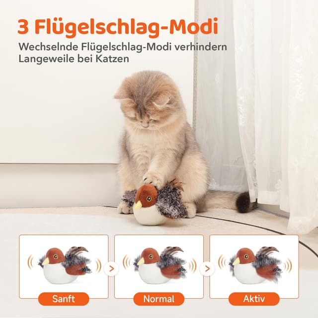 Thumbnail 2 de Potaroma Flatternder Spatz 10,2 cm 🐱