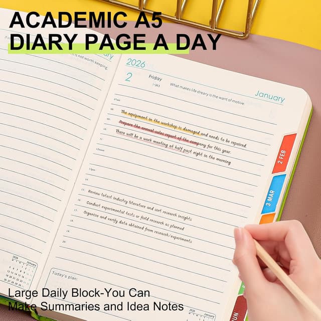 Thumbnail 4 de Agenda accademica 2026 A5 pagina al giorno 365