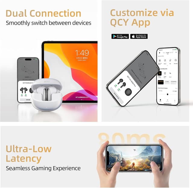 Thumbnail 6 de QCY MeloBuds Pro: auricolari wireless Bluetooth 5.3 con ANC adattivo, LDAC e multipunto