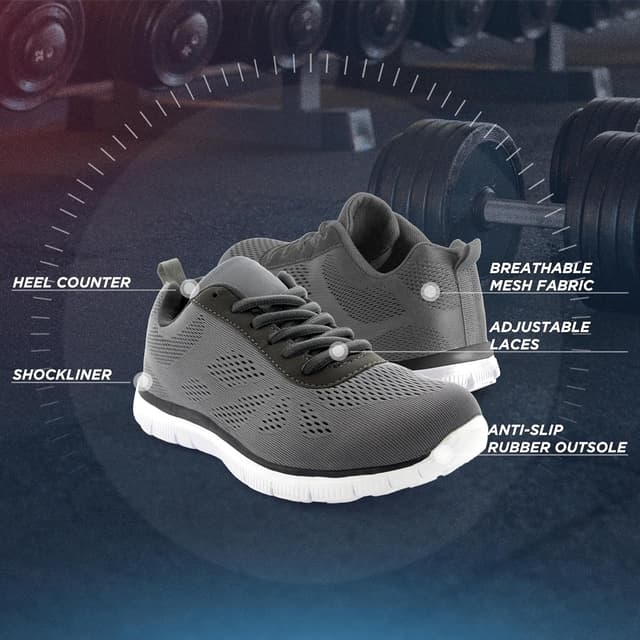 Detalle 2 de Get Fit Men’s Mesh Running Trainers for Walking, Gym and Sport