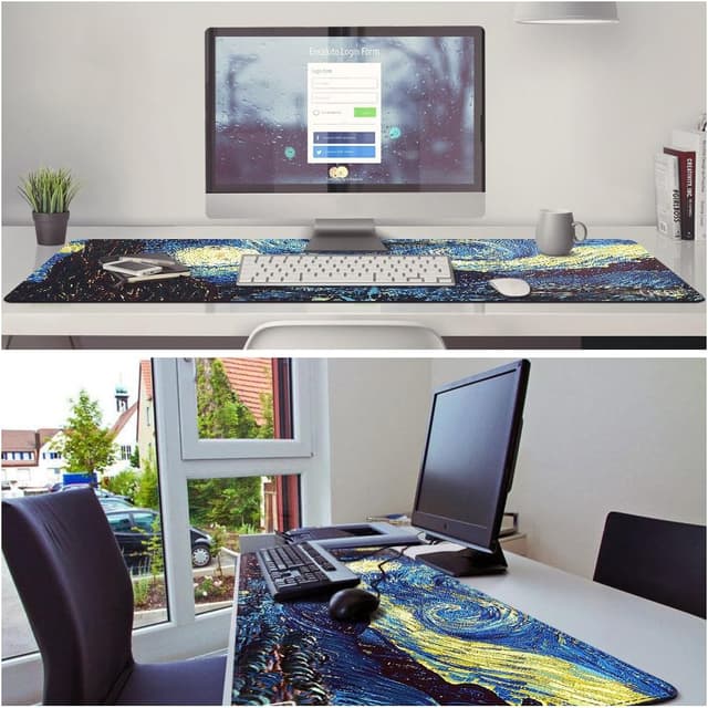 Detalle de Cacoy tappetino mouse XXL 1000x400 mm con bordi cuciti e base antiscivolo