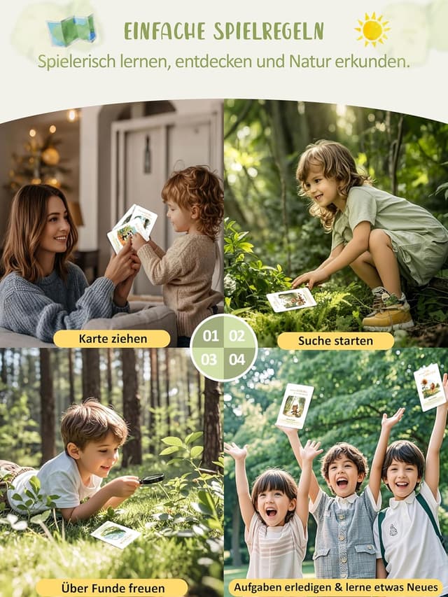 Detalle de Legezon 50 Entdeckerkarten Kinder für draußen