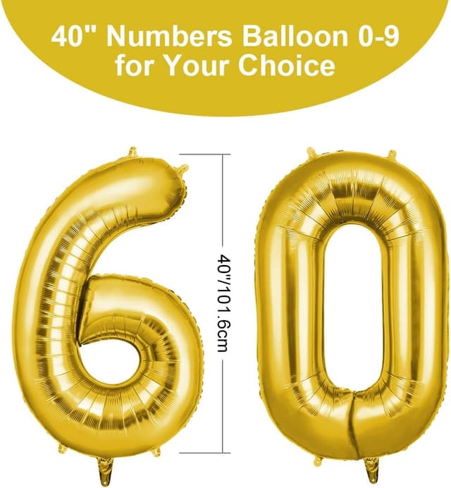 Thumbnail 1 de OFFCUP Zahlen Luftballon 60 101 cm 🎈