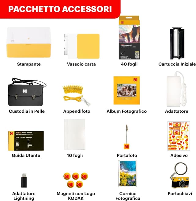 Thumbnail 6 de Kodak Dock Plus PD460 stampante fotografica portatile per smartphone (10 x 15 cm) con accessori e 50 cartoncini