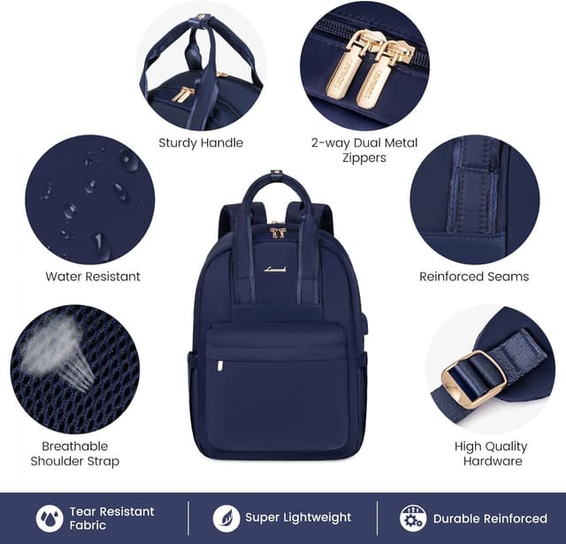 Detalle de LOVEVOOK Laptop-Rucksack 15,6 Zoll mit USB