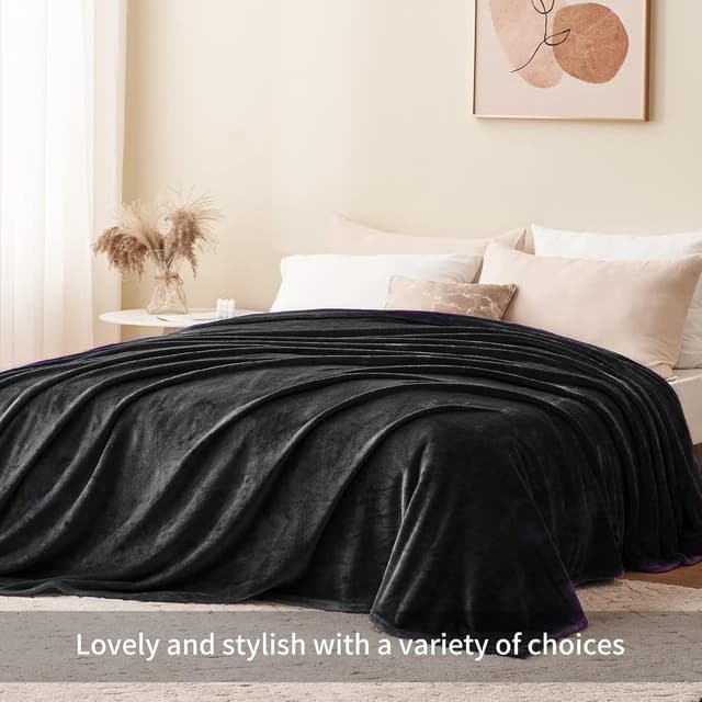 Detalle de Aisbo Kuscheldecke 230x270 cm schwarz