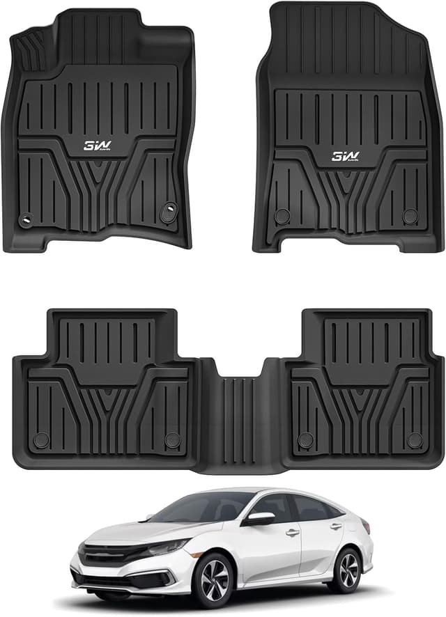 Imagen de 3W Floor Mats Custom Fit TPE for Honda Civic 1st 2nd Row en OfertitasTOP