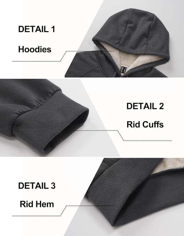 Detalle 1 de Cavva fleece lined hoodie sweatshirt