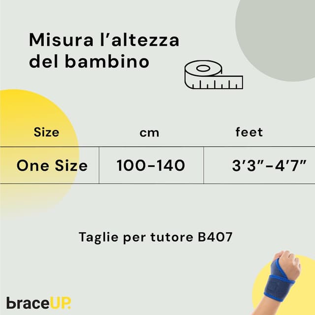 Detalle 2 de Tutore da polso bambini 100-140 cm BraceUP