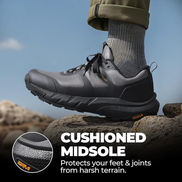 Detalle de NORTIV 8 Scarpe Trekking Impermeabili da Uomo leggere con suola antiscivolo e supporto plantare