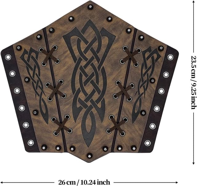 Detalle 2 de COSFAN 2er-Set Mittelalter-Arm-Schienen für Männer im Wikinger-/Punk-Stil