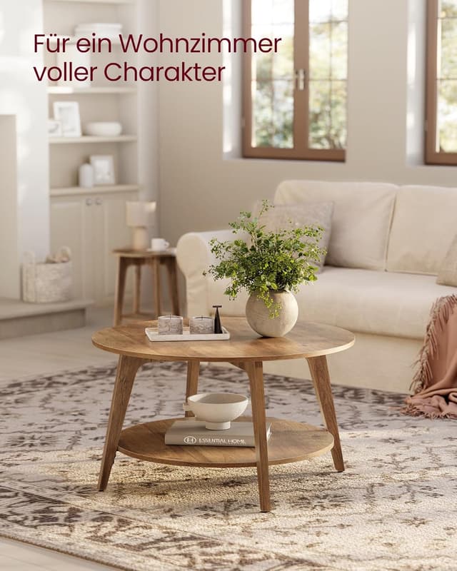 Thumbnail 3 de VASAGLE Couchtisch rund LCT243K41 Honigbraun