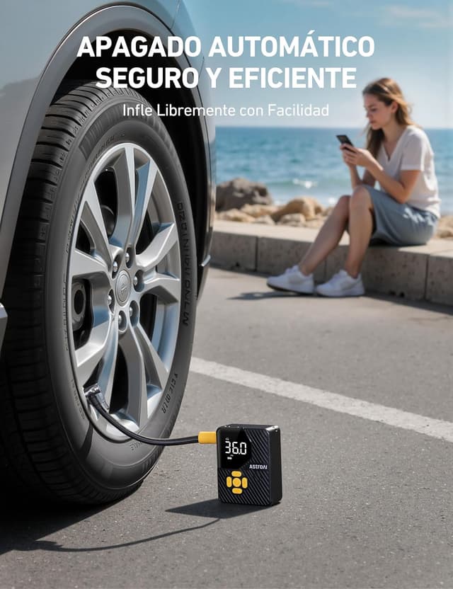 Thumbnail 6 de AstroAI Mini Compresor Aire Portátil inflador para ruedas