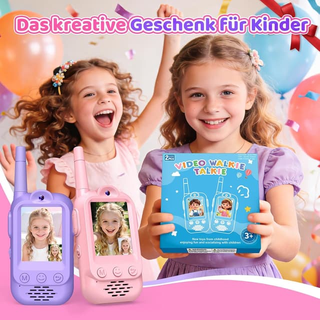 Thumbnail 6 de iKidiki Walkie Talkie Kinder mit Video – videofähiges Funkgerät für Mädchen (ab 3 Jahren)
