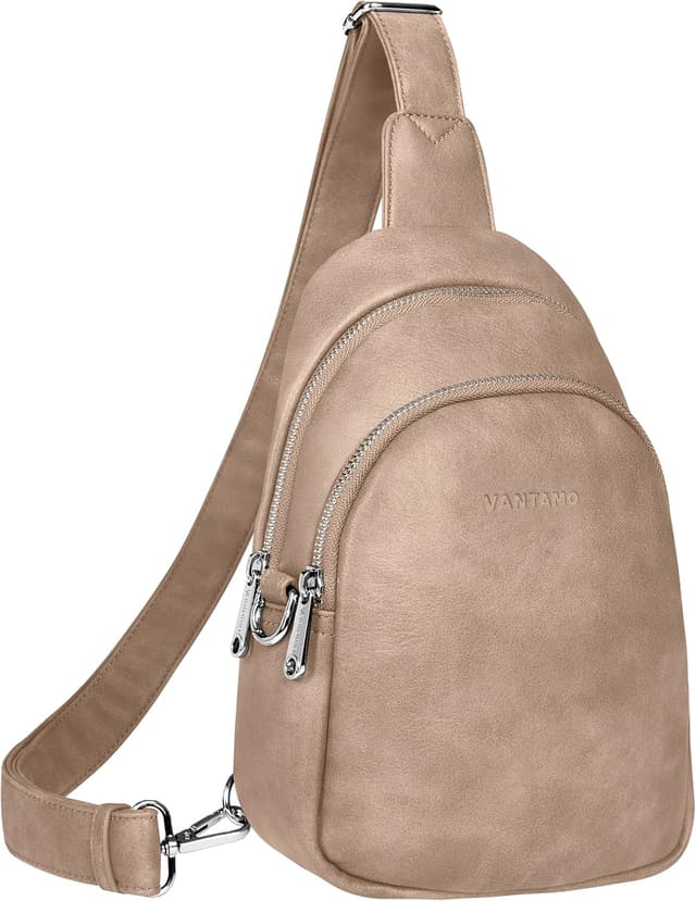 Thumbnail 6 de Vantamo Damen-Umhängetasche mit RFID-Blockierung & Anti-Taschendiebstahl-Clip – veganes Leder