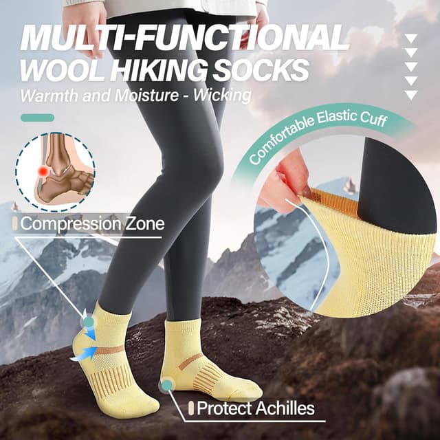 Detalle de MOSEY KOSY 6 Pairs Merino Wool Socks 6-pack