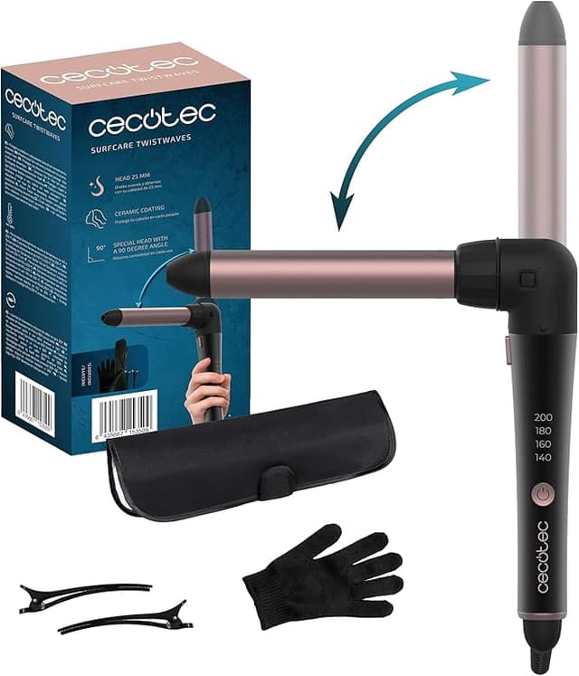Detalle de Cecotec SurfCare TwistWaves Rizador de 25 mm con accesorios