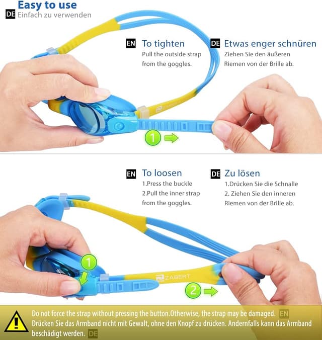 Thumbnail 4 de ZABERT K1 Kids Swimming Goggles 3–12