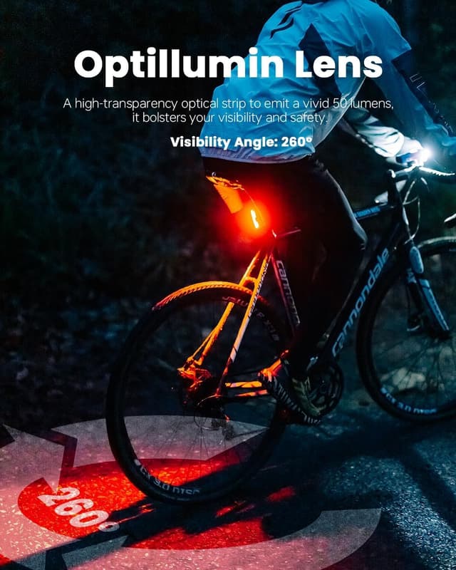 Detalle de Magicshine SEEMEE 50 V2.0 rear bike tail light with USB-C recharge