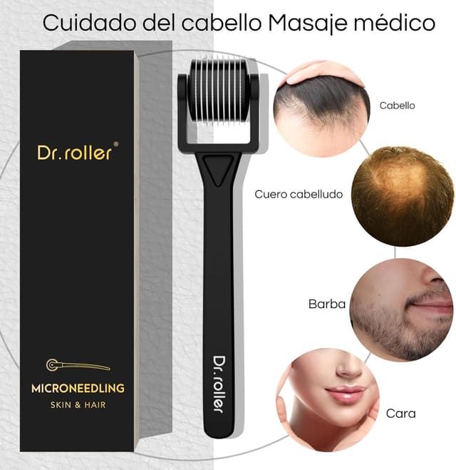 Detalle 2 de Dr.roller Derma Roller 1 mm para cabello