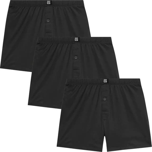 Detalle de Giovici loose fit cotton boxers 3 pack