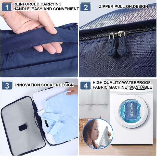 Thumbnail 3 de AiQInu Organizador de equipaje 7 piezas 40 x 30 x 12 cm