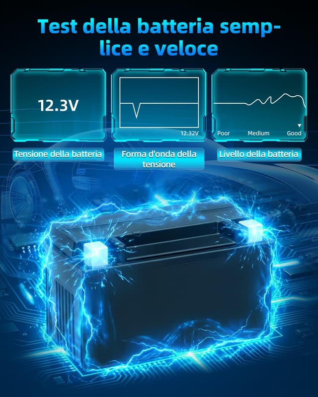 Thumbnail 4 de Carehabi OBD2 Diagnostica Auto Nero