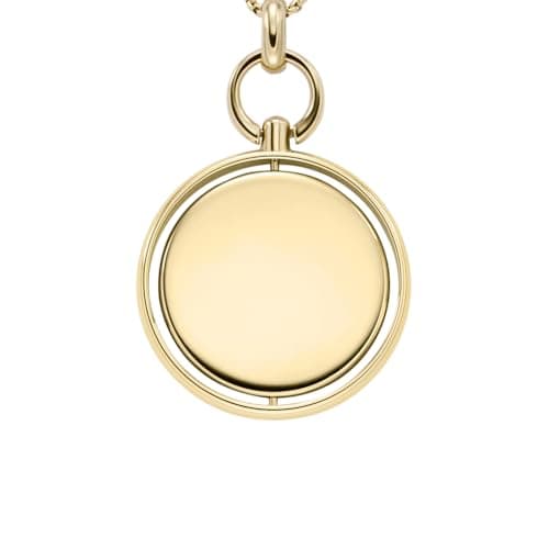 Detalle 1 de Fossil Collar redondo dorado en acero inoxidable
