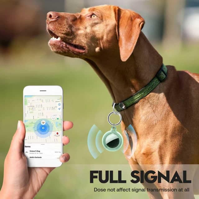 Detalle 2 de Pautas 4-Pack Case for Apple AirTag Holder with Keychain (TPU Waterproof & Anti-Scratch Cover) for AirTag 1st/2nd Gen