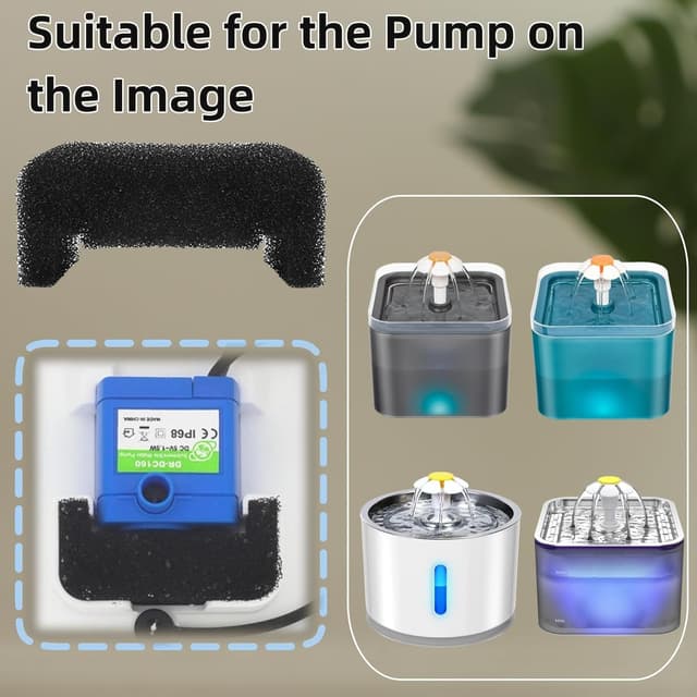 Thumbnail 1 de Yiupea Gatto Spugne Filtro Fontana 8 pack