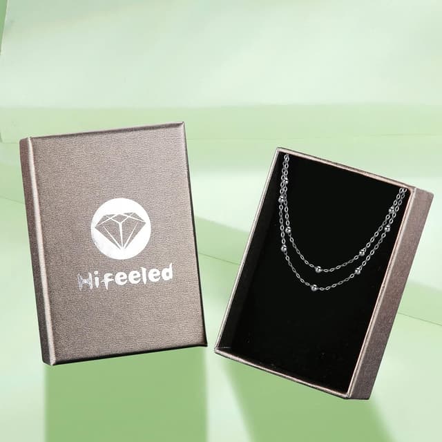 Thumbnail 6 de Hifeeled Fußkettchen Damen aus 925 Silber mit Kugelperlen, verstellbar (22 + 4 cm)