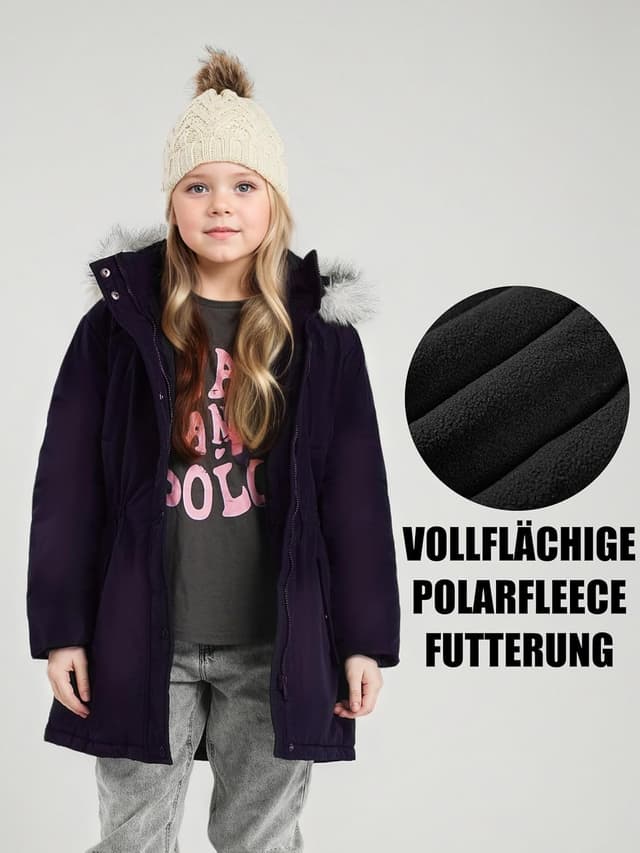 Detalle 2 de maoo garden Mädchen-Wintermantel Wintermantel große Kinder – schwere Schnee- & Ski-Parka mit Kapuze