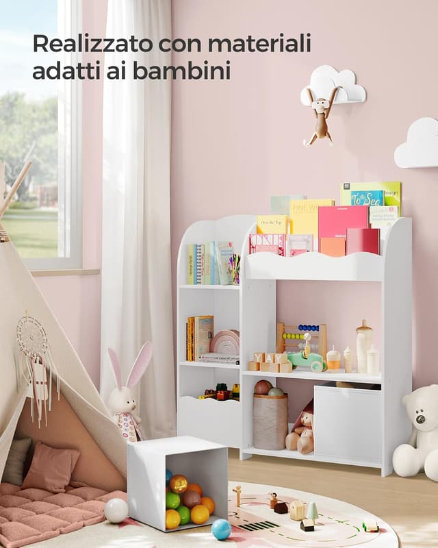 Detalle de SONGMICS Scaffale per Giocattoli 2 ceste