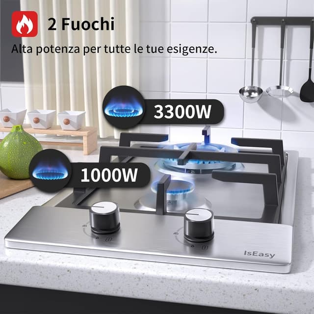 Detalle de sailout Piano cottura a gas 2 fuochi