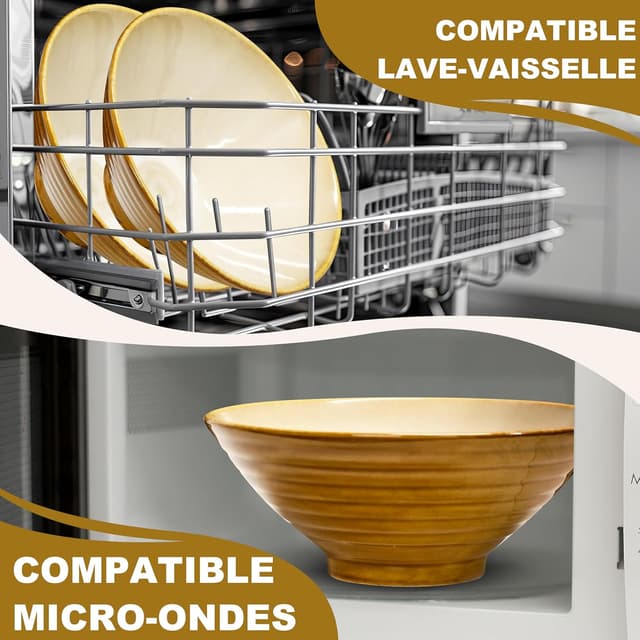 Thumbnail 3 de Ensemble de 2 bols ramen céramiques 9,4 pouces ⚙