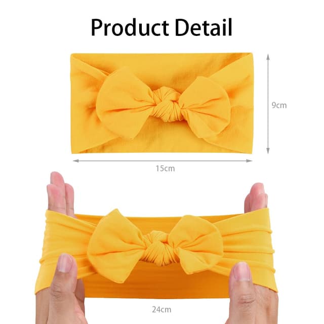 Detalle de Aolso Baby Stirnband-Set (20 Stück) mit Schleifen aus Nylon für Baby Mädchen