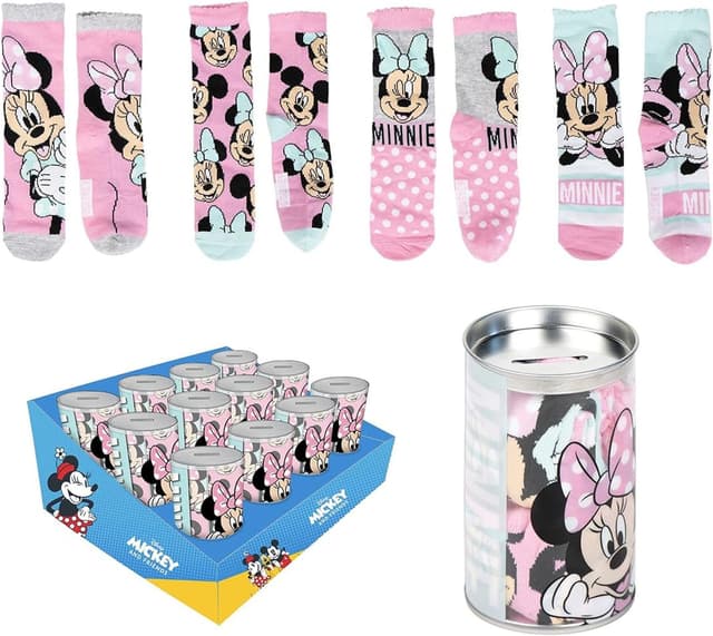 Detalle de Calzini Minnie CERDÁ LIFE’S LITTLE MOMENTS, confezione da 4 paia unisex per bambini e ragazzi