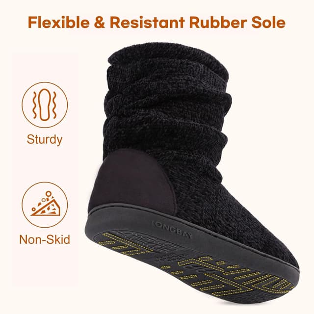 Thumbnail 5 de LongBay Women's Cozy Winter Slipper Boots Memory Foam