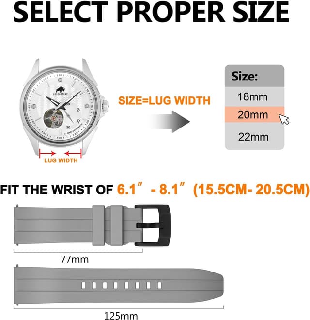 Thumbnail 5 de BISONSTRAP Uhrenarmband 20–24 mm