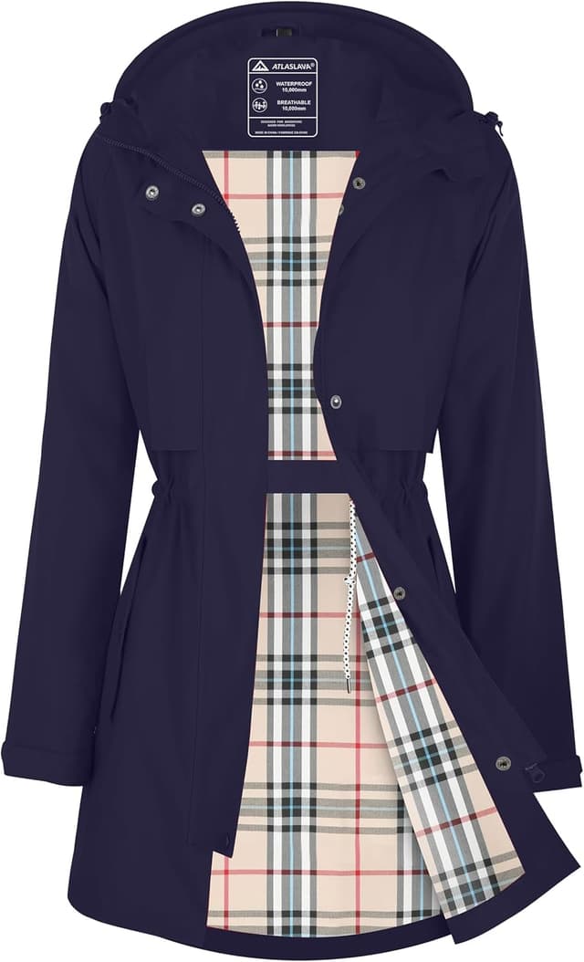 Thumbnail 6 de EnduaReve Damen Regenjacke wasserdicht mit Kapuze und Rückenbelüftung (Regenmantel, Übergangsjacke)