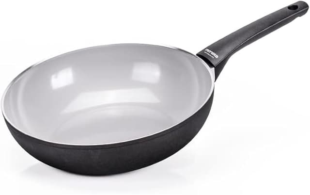 Detalle de Moneta Wok Futura 28 cm Revestimiento Finegres Inducción