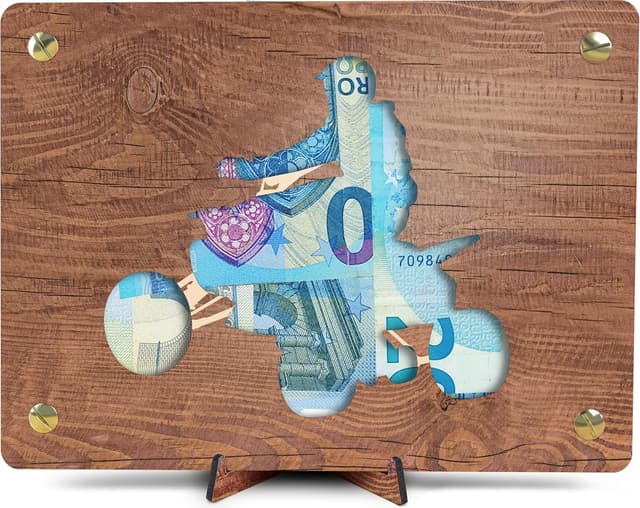 Imagen de XL Quad Geldkarte aus Holz 20x15 cm en OfertitasTOP