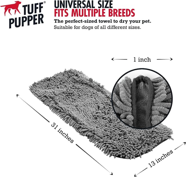 Detalle de Tuff Pupper dog quick dry towel 85x35cm
