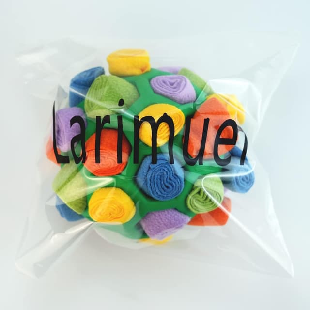 Detalle de Larimuer Schnüffelball für Hunde – tragbares Schnüffelspielzeug im Schnüffelteppich-Format (Grün & Regenbogen)