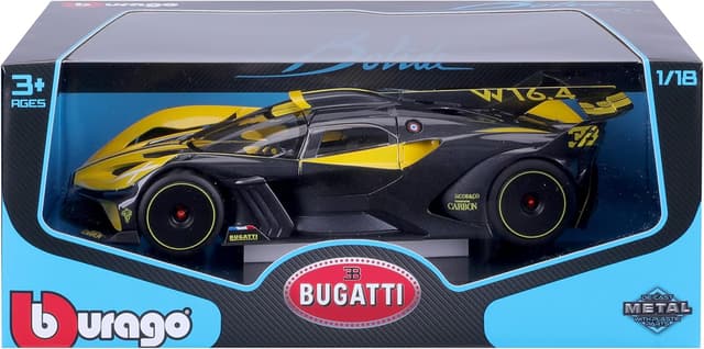 Detalle 2 de Bburago Bugatti BOLIDIE Super Car 1:18 die-cast replica model (Yellow)
