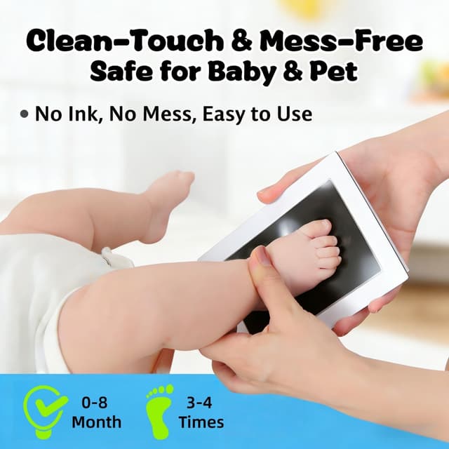 Detalle de Zemiu Baby Handprint and Footprint XL Kit 12.5x8cm