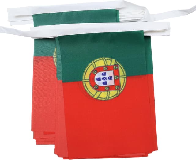 Detalle de AZ FLAG Guirlande Drapeau Portugal avec 20 fanions 15x10 cm, 4 mètres